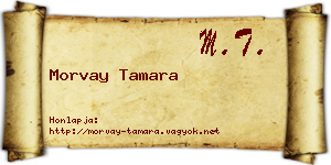 Morvay Tamara névjegykártya